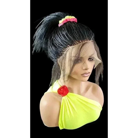 Yassine 18” Full Lace Micro Million Braids Wig Handmade Luxury - Picture 9 of 15